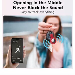 RED AirTag Holder AirTag Case Keychain Air Tag Holder, Water Resistant